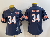 Bears 26/27 Payton #34 Navy/White/Red Women NFL Jersey