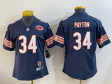 Bears 26/27 Payton #34 Navy/White/Red Women NFL Jersey