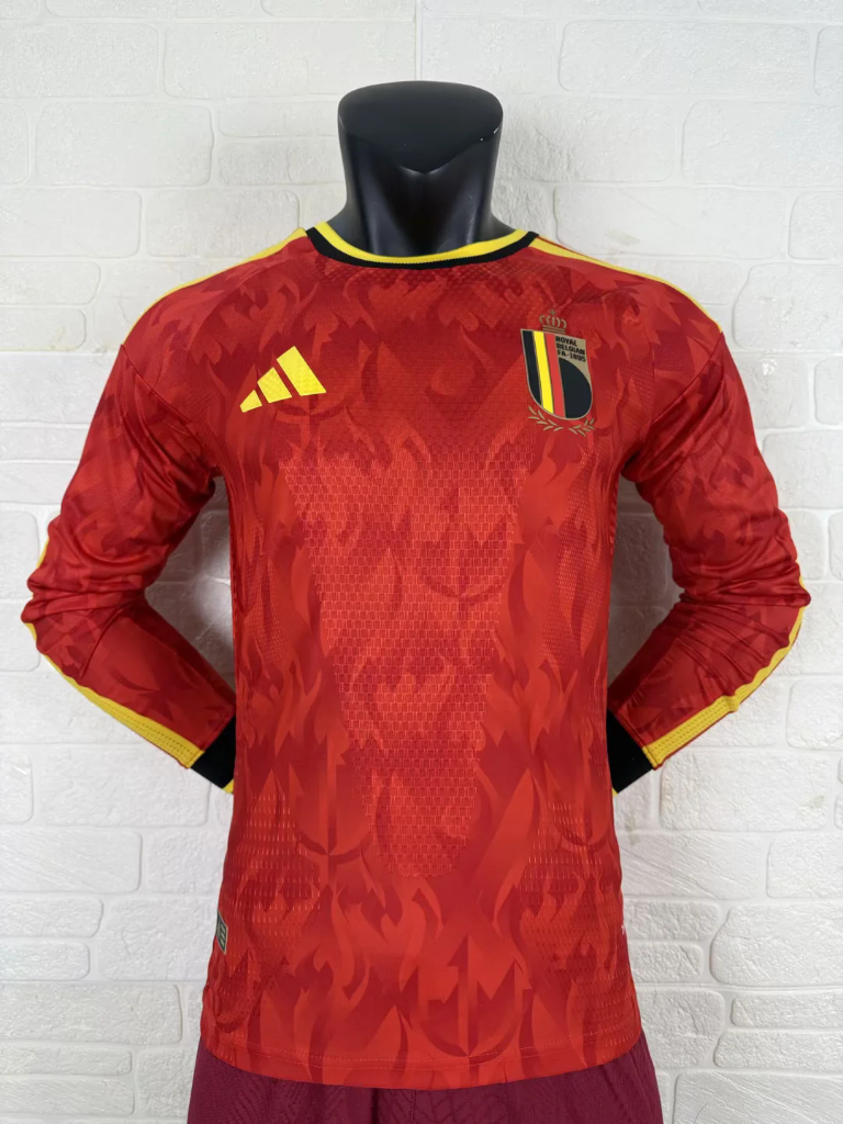 Belgium 2026 Orange/Yellow Home Long Sleeve Jersey