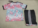 Belgium 26/27 Blue/Black/Pink Away Kids Jersey Set