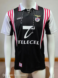 Benfica 1997/98 Vintage Retro Black/White/Red Away Jersey
