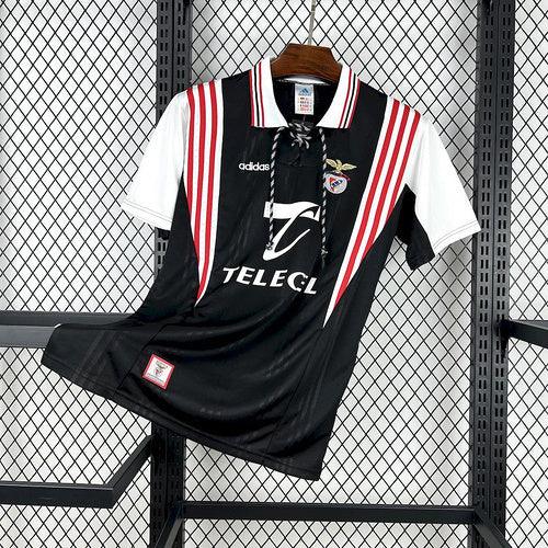 Benfica 1997/98 Vintage Retro Black/White/Red Away Jersey