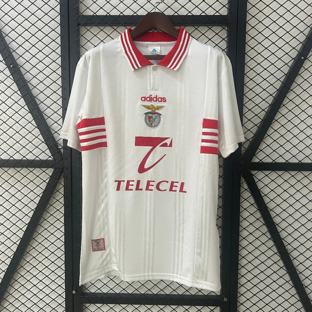 Benfica 1997/99 Vintage Retro White/Red Away Jersey
