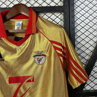 Benfica 1998/99 Vintage Retro Gold/Red Away Jersey