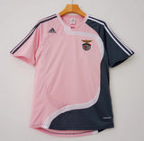 Benfica 2007/08 Vintage Retro Pink/Black Away Jersey