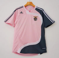 Benfica 2007/08 Vintage Retro Pink/Black Away Jersey