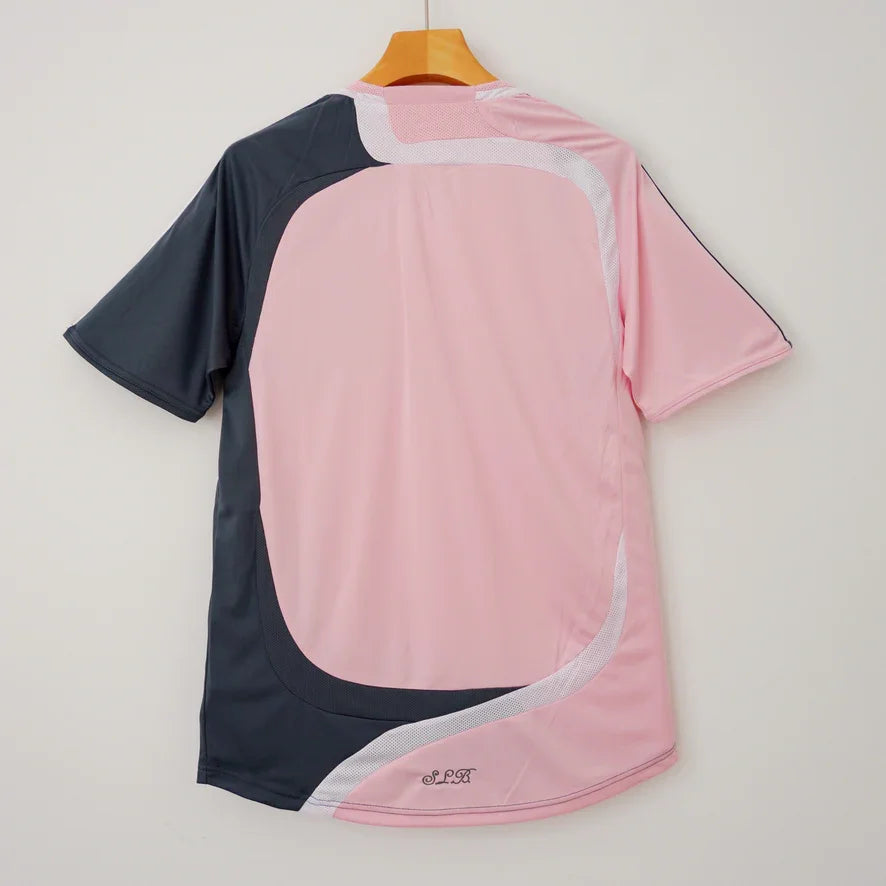 Benfica 2007/08 Vintage Retro Pink/Black Away Jersey
