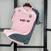Benfica 2007/08 Vintage Retro Pink/Black Away Jersey