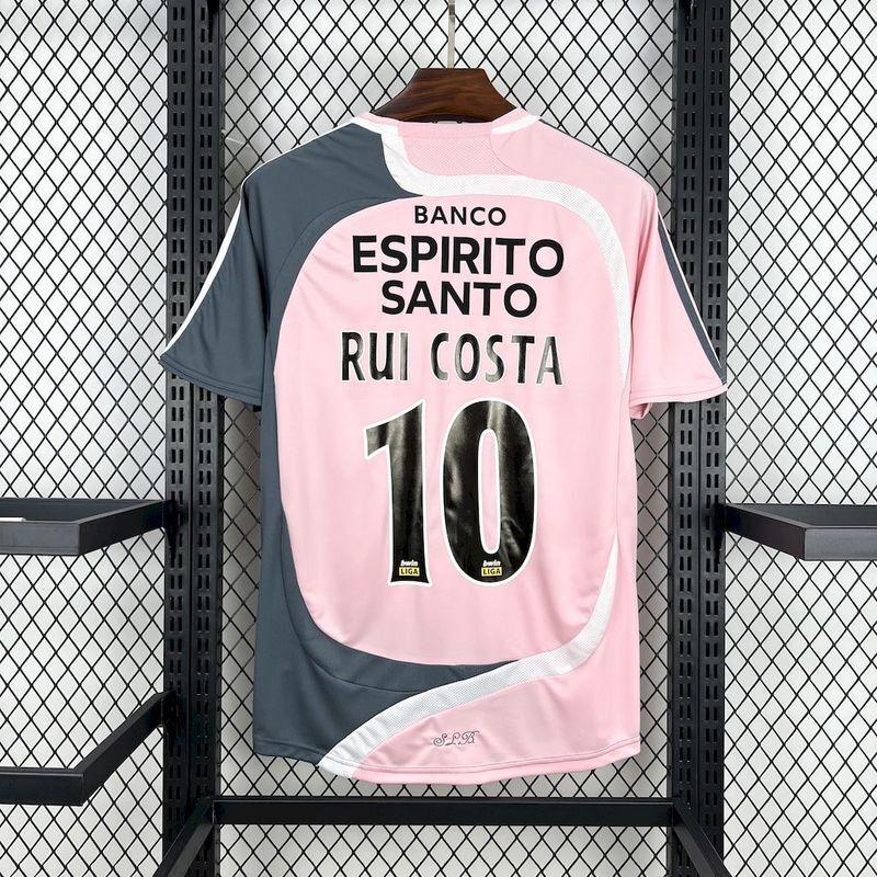 Benfica 2007/08 Vintage Retro Pink/Black Away Jersey
