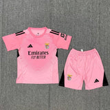 Benfica 25/26 Pink Goalkeeper Kids Jersey Set