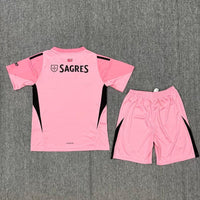 Benfica 25/26 Pink Goalkeeper Kids Jersey Set