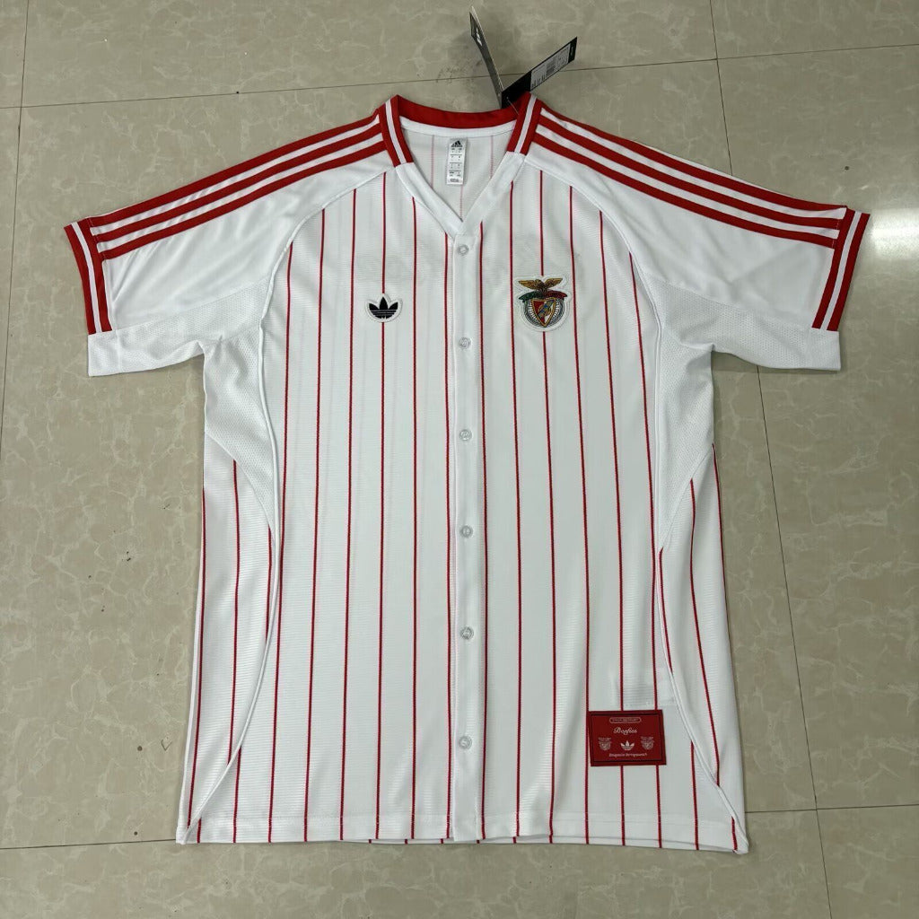 Benfica 25/26 White/Red Baseball Jersey