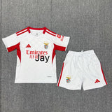 Benfica 25/26 White/Red Third Kids Jersey Set