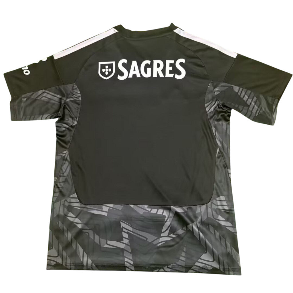 Benfica 26/27 Black/White Shoulder Stripes Goalkeeper Jersey