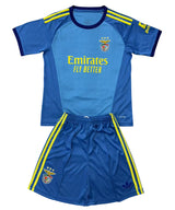 Benfica 26/27 Blue/Yellow Shoulder Stripes Goalkeeper Kids Jersey Set