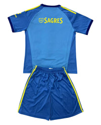 Benfica 26/27 Blue/Yellow Shoulder Stripes Goalkeeper Kids Jersey Set
