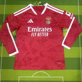 Benfica 26/27 Red/White Stripes Home Long Sleeve Jersey