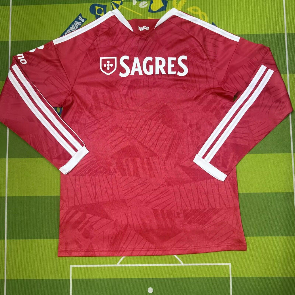 Benfica 26/27 Red/White Stripes Home Long Sleeve Jersey