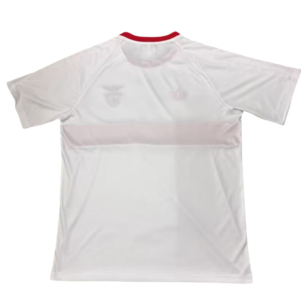 Benfica 26/27 White/Red Shoulder Stripes Travel Jersey