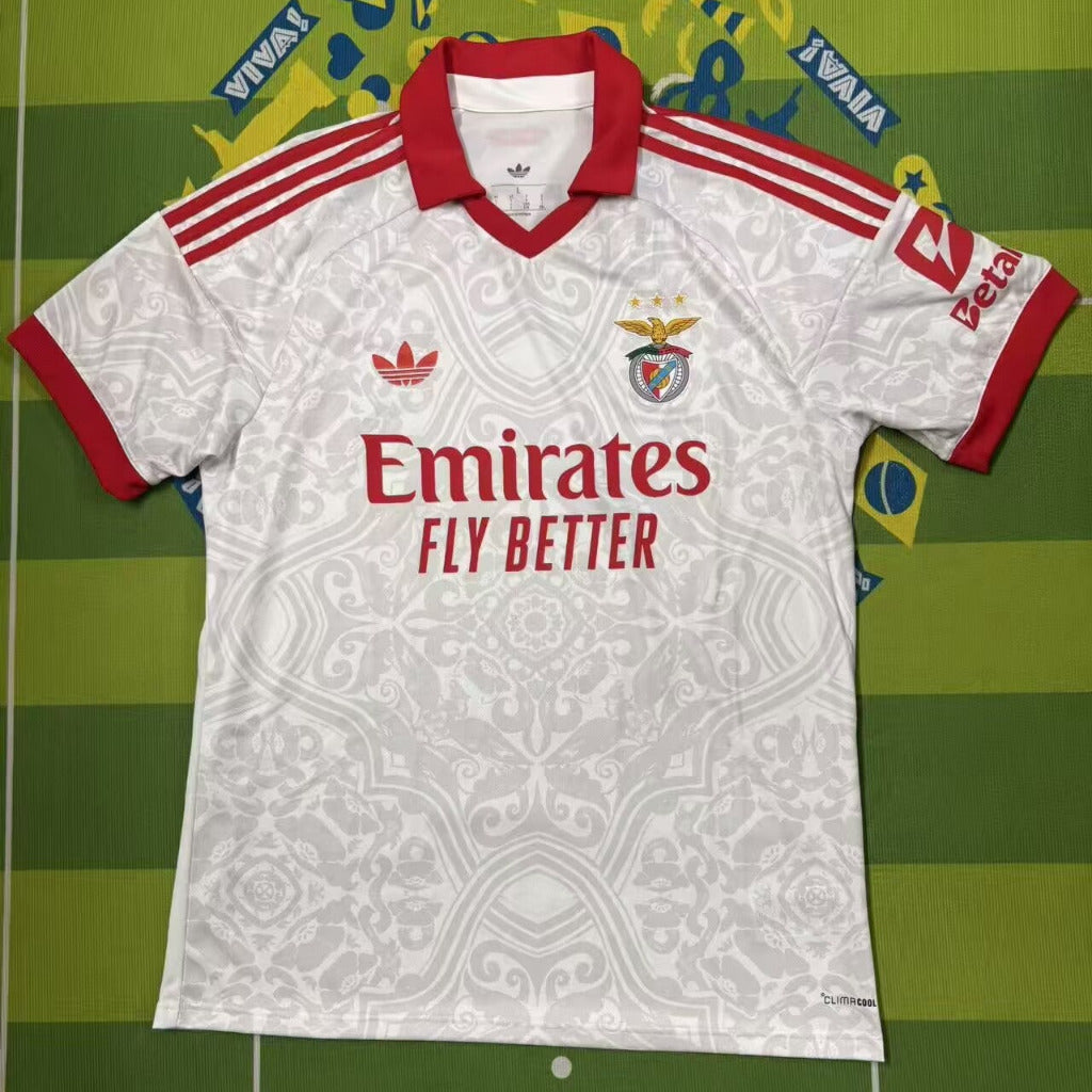 Benfica 26/27 White/Red Stripes Away Jersey