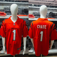 Bengals 25/26 Chase #1 Red NFL Game Jersey