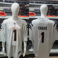 Bengals 25/26 Chase #1 White NFL Game Jersey