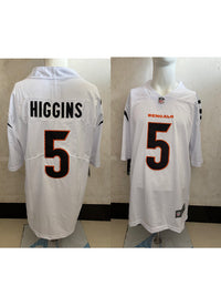 Bengals 25/26 Higgins #5 White NFL Game Jersey
