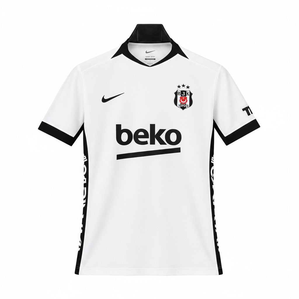 Besiktas 26/27 White/Black Trim Home Jersey