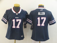 Bills 2021/22 Allen #17 Navy/White Women NFL Jersey