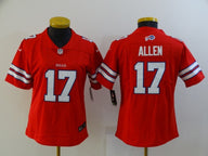 Bills 2022/23 Allen #17 Red/White/Navy Women NFL Jersey