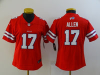 Bills 2022/23 Allen #17 Red/White/Navy Women NFL Jersey