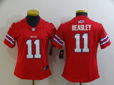 Bills 2022/23 Beasley #11 Red/White Women NFL Jersey