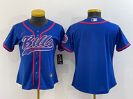 Bills 2022/23 Royal Blue/White Women NFL Baseball Style Jersey