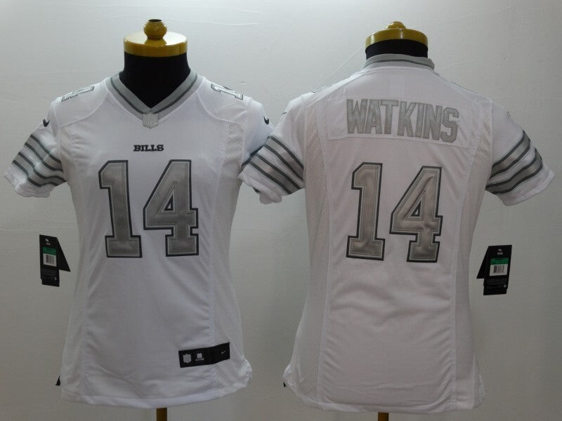 Bills 2022/23 Watkins #14 White/Gray Women NFL Jersey