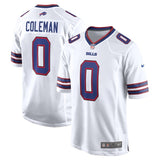 Bills 25/26 Coleman #0 White NFL Game Jersey
