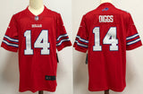 Bills 25/26 Diggs #14 Red NFL Game Jersey