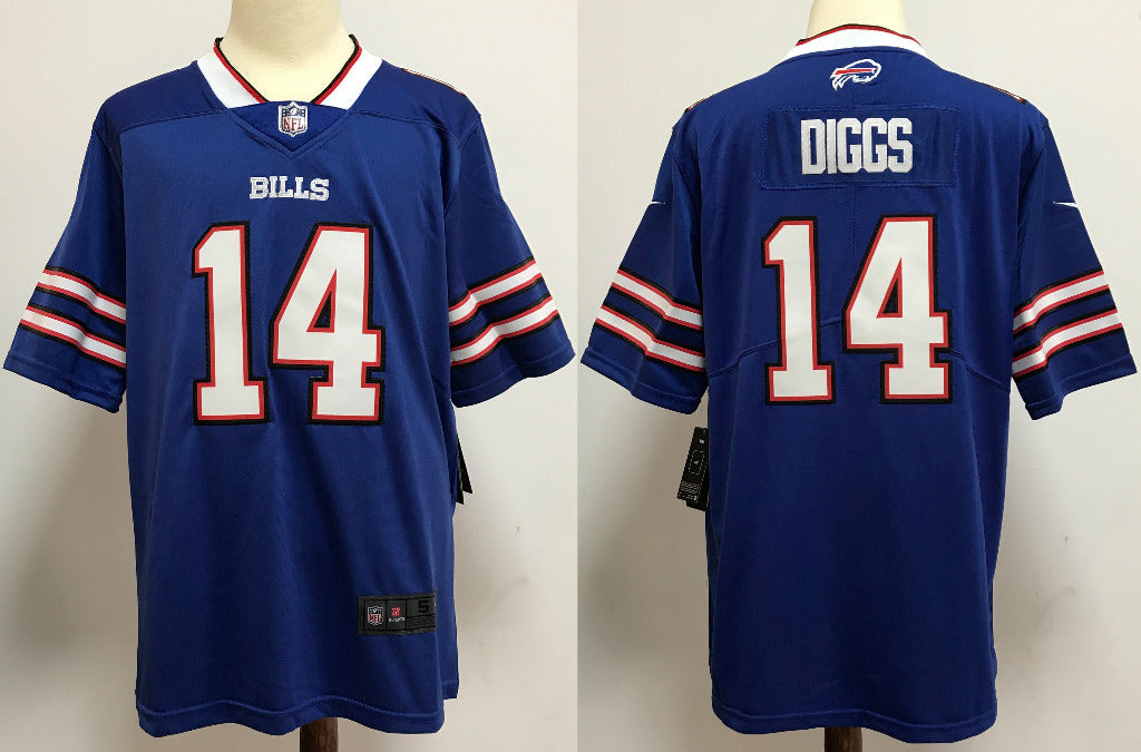 Bills 25/26 Diggs #14 Royal Blue NFL Game Jersey