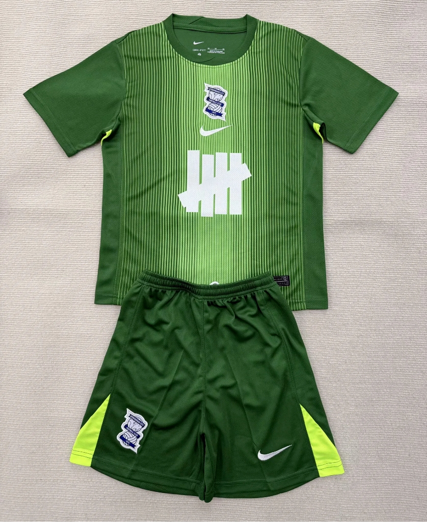 Birmingham City 25/26 Green Goalkeeper Kids Jersey Set