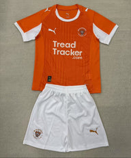 Blackpool 25/26 Orange/White Home Kids Jersey Set