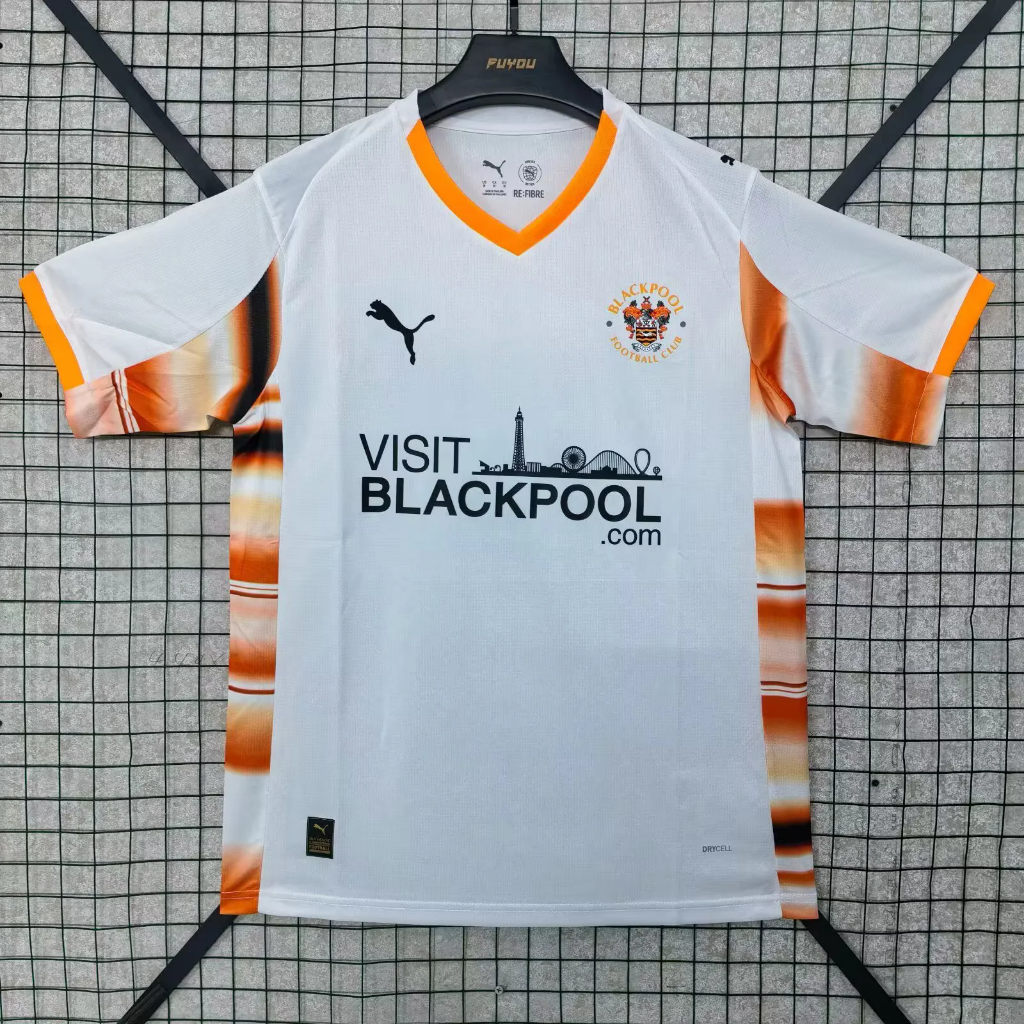 Blackpool 25/26 White/Orange Away Jersey