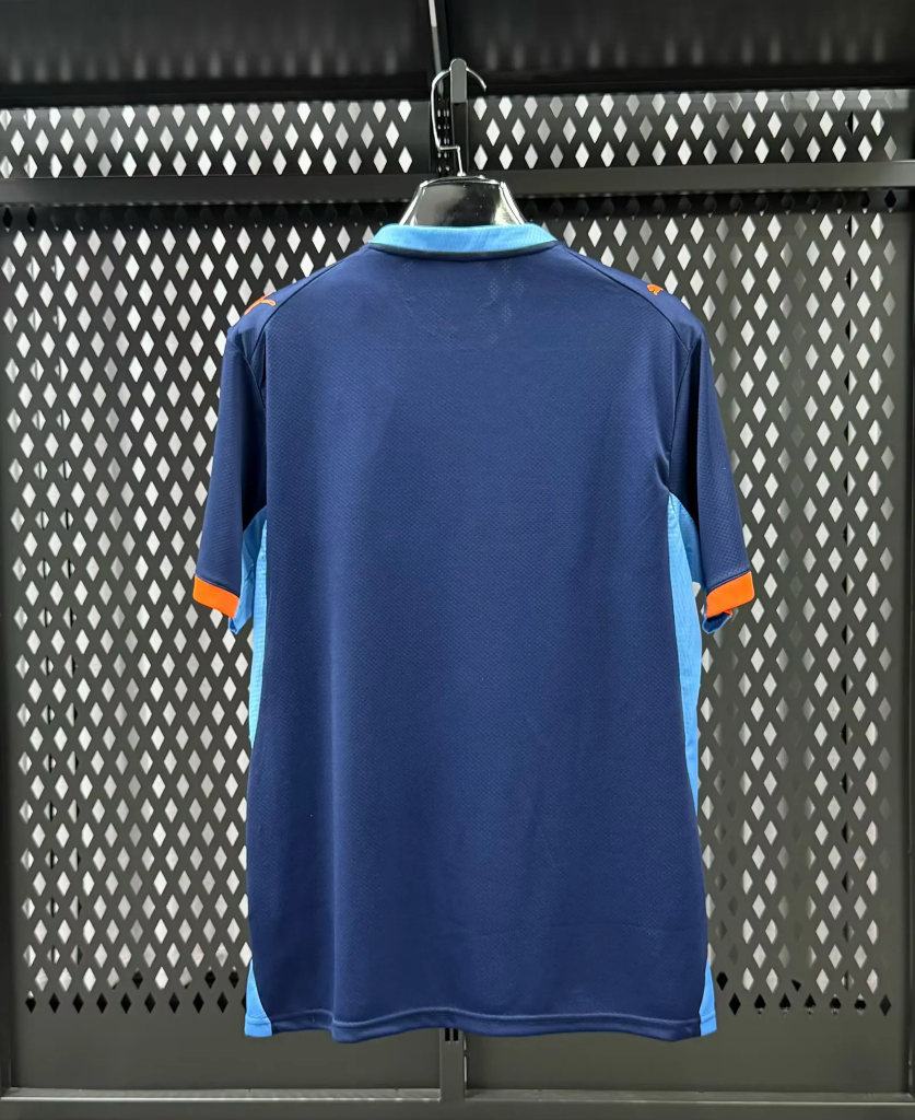 Blackpool 26/27 Blue Striped/Orange Away Jersey
