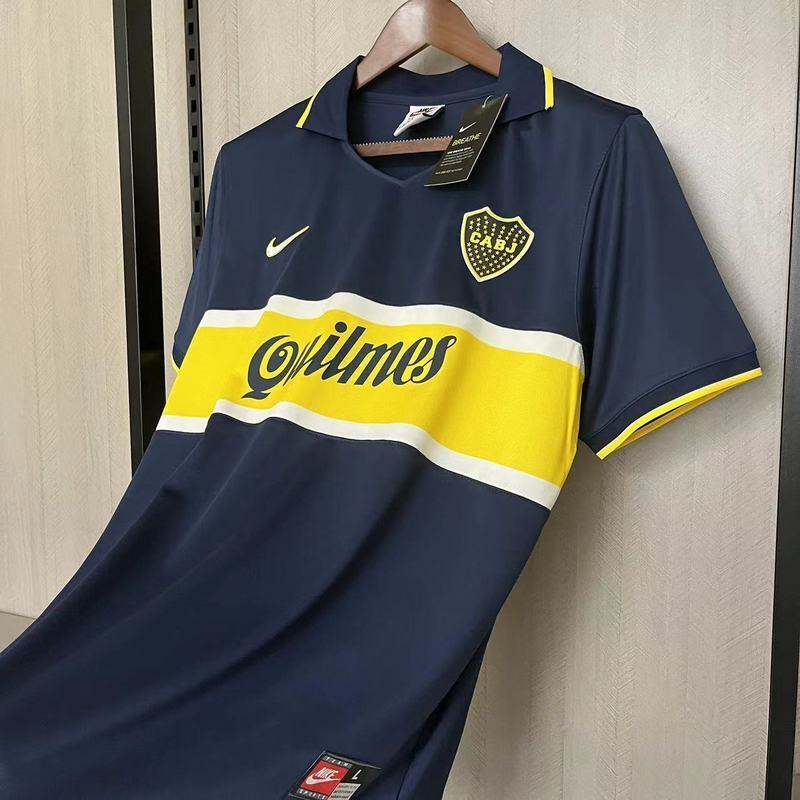 Boca Juniors 1996/97 Vintage Retro Blue/Yellow Home Jersey