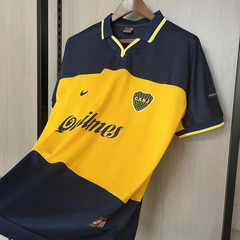 Boca Juniors 1999/00 Vintage Retro Blue/Yellow Home Jersey
