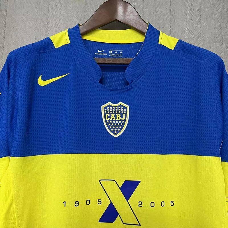 Boca Juniors 2005/06 Vintage Retro Blue/Yellow Home Jersey
