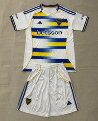 Boca Juniors 2026 White/Yellow/Blue Third Kids Jersey Set