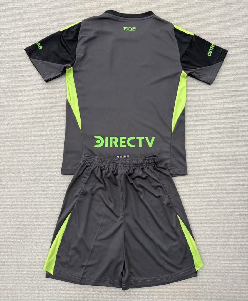 Boca Juniors 25-26 Black Goalkeeper Kids Jersey Set