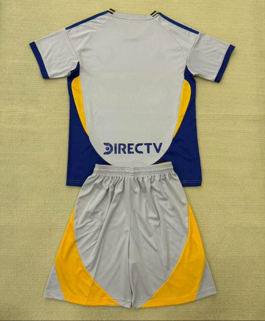 Boca Juniors 25-26 Grey/Blue Goalkeeper Kids Jersey Set