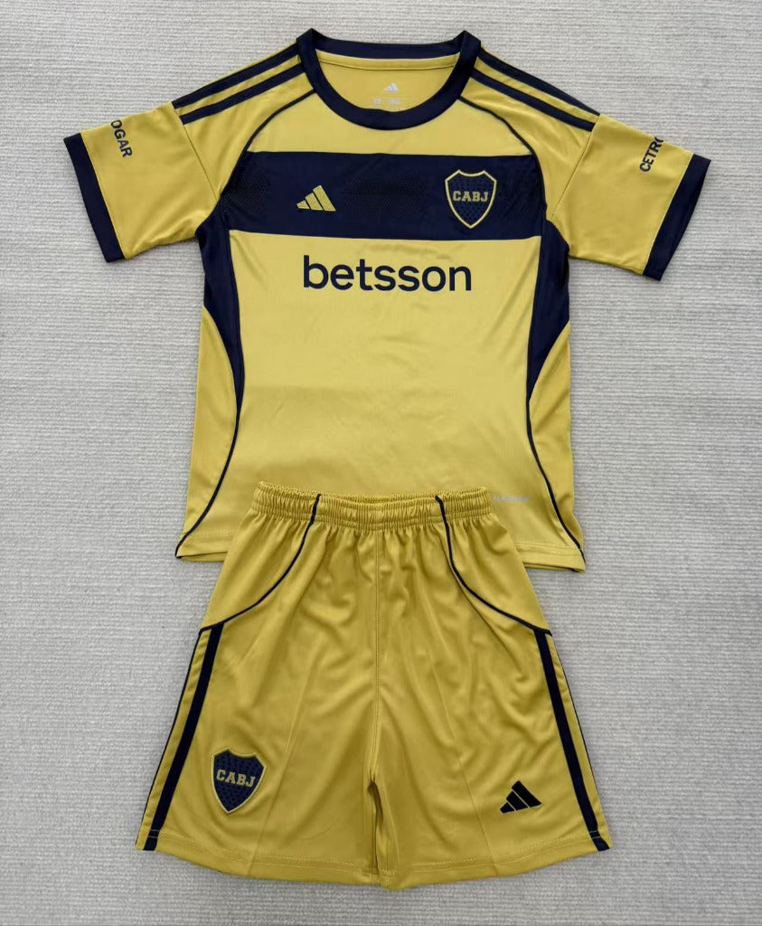 Boca Juniors 25/26 Yellow Away Kids Kit - Concept Kits