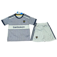 Boca Juniors 26/27 Navy/White Vertical Stripes Away Kids Jersey Set