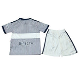 Boca Juniors 26/27 Navy/White Vertical Stripes Away Kids Jersey Set